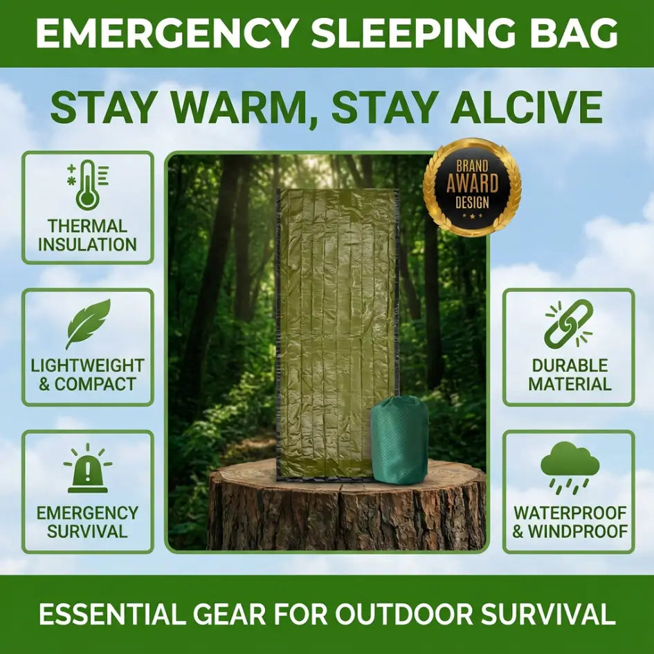 TerraShell Emergency Sleeping Bag | Thermal Survival Blanket